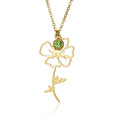 Load image into Gallery viewer, Vintage December Birthday Flower Necklace with Hollowed-Out Design
