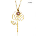 Load image into Gallery viewer, Vintage December Birthday Flower Necklace with Hollowed-Out Design
