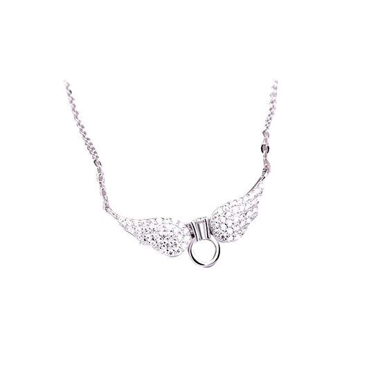 Elegant 925 Silver Angel Wing Necklace