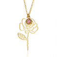 Load image into Gallery viewer, Vintage December Birthday Flower Necklace with Hollowed-Out Design
