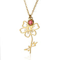 Load image into Gallery viewer, Vintage December Birthday Flower Necklace with Hollowed-Out Design
