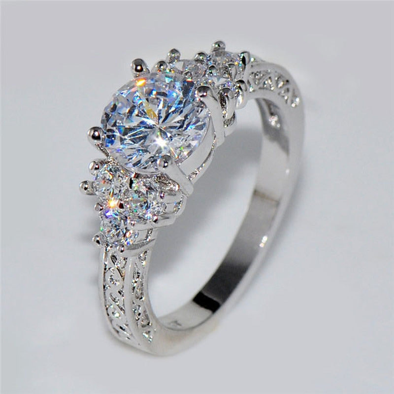 Silver Color Engagement Ring