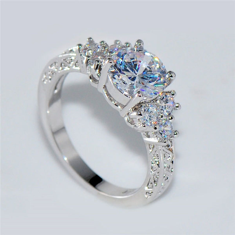 Silver Color Engagement Ring