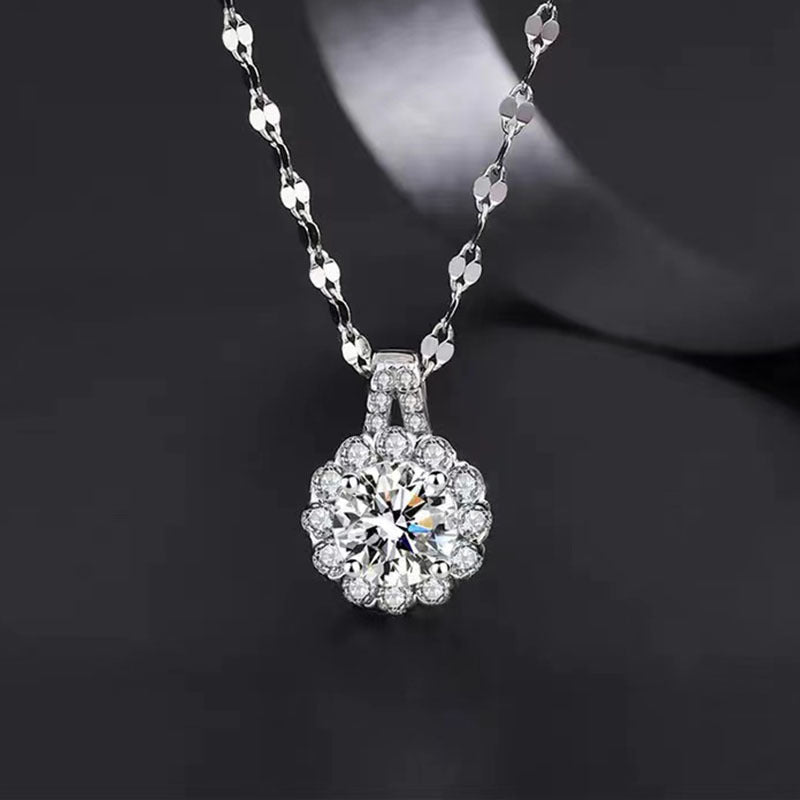 Stunning 925 Sterling Silver Zircon Necklace for Women