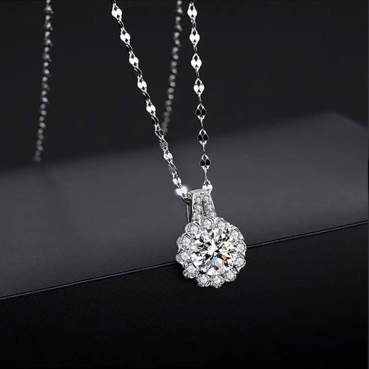 Stunning 925 Sterling Silver Zircon Necklace for Women