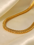 Load image into Gallery viewer, Gold Woven Twist Stainless Steel Necklace - Fashionable and Non-Fading
