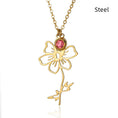 Load image into Gallery viewer, Vintage December Birthday Flower Necklace with Hollowed-Out Design
