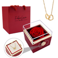 Load image into Gallery viewer, Eternal Rose Box with Engraved Necklace and Real Rose
