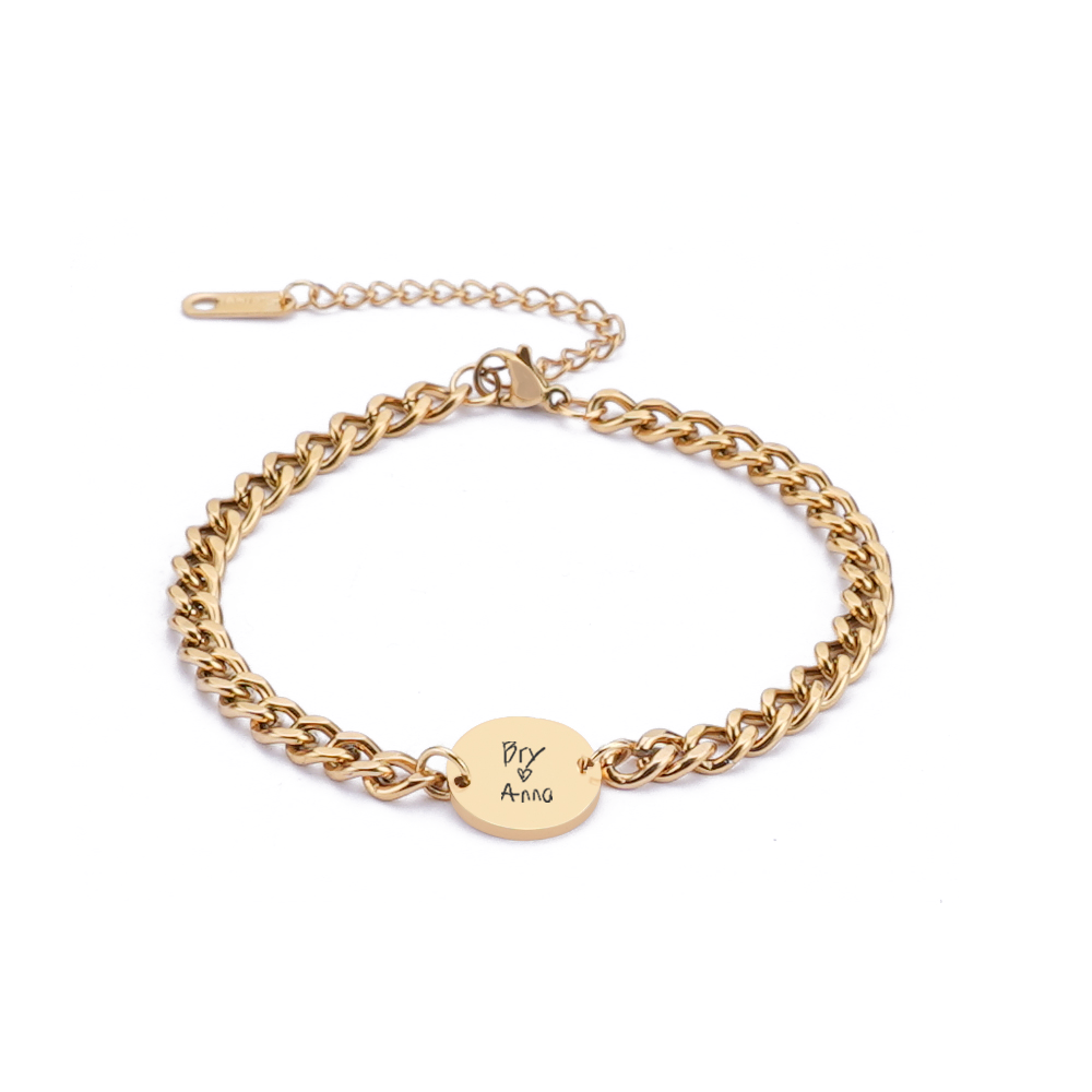 Personalized Handwriting Pendant Bracelet